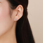 ต่างหูรูปหัวใจทรงเรียบหรู รุ่น Loveliness (เงินแท้ s925)