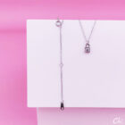 สร้อยคอแม่กุญแจเพชรมินิมอล รุ่น Lock Key (เงินแท้ s925) สร้อยคอสลักชื่อฟรี