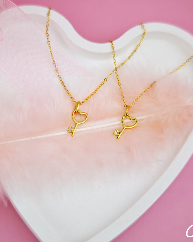 สร้อยคอกุญแจแห่งรักมินิมอลน่ารัก รุ่น Key of Love เงินแท้ s925 สลักชื่อฟรี