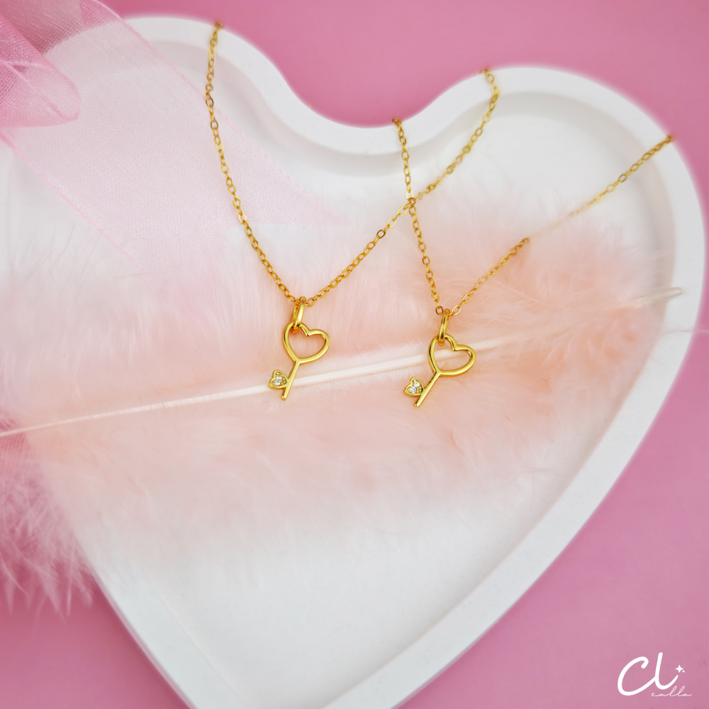 สร้อยคอกุญแจแห่งรักมินิมอลน่ารัก รุ่น Key of Love เงินแท้ s925 สลักชื่อฟรี