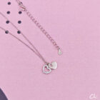C03152 : สร้อยสลักชื่อหัวใจคู่ รุ่น Double Heart Signature Necklace (เงินแท้ s925)