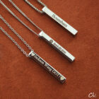 สร้อยคอแท่งเหล็ก สร้อยสลักชื่อ รุ่น Iron Memory Necklace ของขวัญสุดพิเศษที่มีชิ้นเดียวในโลก (สแตนเลสแท้)
