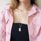 L03728 : สร้อยคอซองจดหมาย รุ่น Love Letter Necklace จดหมายบอกรัก สลักชื่อฟรี (สแตนเลสแท้)