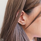 ต่างหู รุ่น Infinity (เงินแท้ s925) ชุบทองคำขาว 18k